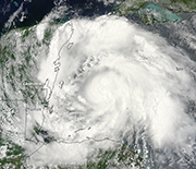 Satellite view of 2012's Hurricane Ernesto.
